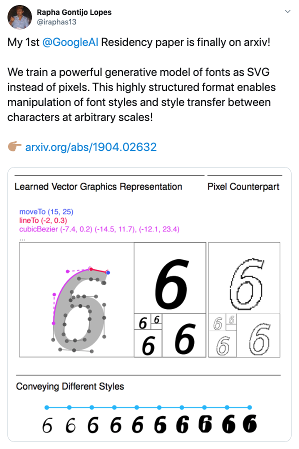 The announcement tweet for the SVG-VAE paper.